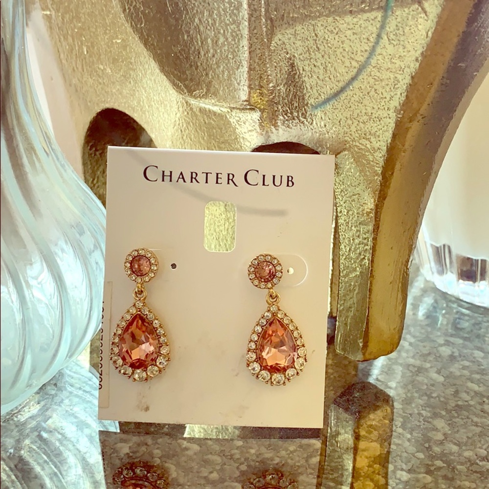 Pink Tear drop earrings